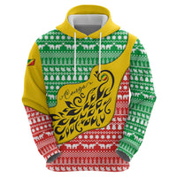 Congo Christmas Zip Hoodie with Tribal Tree Design Coat of Arms and Animal Pattern - Wonder Print Shop