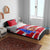Puerto Rico Christmas Bedding Set with Dancing Santa Reindeer Blue Tree and Festive Flag Design - Wonder Print Shop