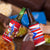 Puerto Rico Christmas 4 in 1 Can Cooler Tumbler with Dancing Santa Reindeer Blue Tree and Festive Flag Design - Wonder Print Shop