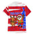 Puerto Rico Christmas Family Matching Off Shoulder Short Dress and Hawaiian Shirt with Dancing Santa Reindeer Blue Tree and Festive Flag Design - Wonder Print Shop