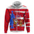 Puerto Rico Christmas Hoodie with Dancing Santa Reindeer Blue Tree and Festive Flag Design - Wonder Print Shop