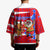 Puerto Rico Christmas Kimono with Dancing Santa Reindeer Blue Tree and Festive Flag Design - Wonder Print Shop