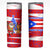 Puerto Rico Christmas Skinny Tumbler with Dancing Santa Reindeer Blue Tree and Festive Flag Design - Wonder Print Shop