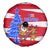 Puerto Rico Christmas Spare Tire Cover with Dancing Santa Reindeer Blue Tree and Festive Flag Design - Wonder Print Shop