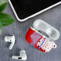 Puerto Rico Christmas AirPods Case with Taino Symbols Palm Tree Bongos and Holiday Pattern Design - Wonder Print Shop