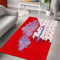 Puerto Rico Christmas Area Rug with Taino Symbols Palm Tree Bongos and Holiday Pattern Design - Wonder Print Shop