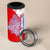 Puerto Rico Christmas 4 in 1 Can Cooler Tumbler with Taino Symbols Palm Tree Bongos and Holiday Pattern Design - Wonder Print Shop