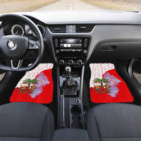Puerto Rico Christmas Car Mats with Taino Symbols Palm Tree Bongos and Holiday Pattern Design - Wonder Print Shop