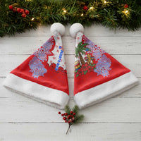 Puerto Rico Christmas Santa Hat with Taino Symbols Palm Tree Bongos and Holiday Pattern Design - Wonder Print Shop