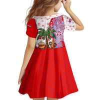 Puerto Rico Christmas Family Matching Off Shoulder Maxi Dress and Hawaiian Shirt with Taino Symbols Palm Tree Bongos and Holiday Pattern Design - Wonder Print Shop