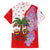 Puerto Rico Christmas Family Matching Puletasi and Hawaiian Shirt with Taino Symbols Palm Tree Bongos and Holiday Pattern Design - Wonder Print Shop