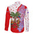Puerto Rico Christmas Family Matching Puletasi and Hawaiian Shirt with Taino Symbols Palm Tree Bongos and Holiday Pattern Design - Wonder Print Shop