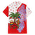 Puerto Rico Christmas Hawaiian Shirt with Taino Symbols Palm Tree Bongos and Holiday Pattern Design - Wonder Print Shop