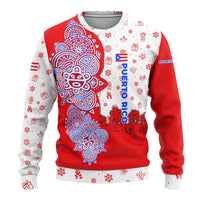 Puerto Rico Christmas Ugly Christmas Sweater with Taino Symbols Palm Tree Bongos and Holiday Pattern Design - Wonder Print Shop