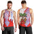 Puerto Rico Christmas Men Tank Top with Taino Symbols Palm Tree Bongos and Holiday Pattern Design - Wonder Print Shop