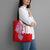 Puerto Rico Christmas Tote Bag with Taino Symbols Palm Tree Bongos and Holiday Pattern Design - Wonder Print Shop