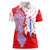 Puerto Rico Christmas Women Polo Shirt with Taino Symbols Palm Tree Bongos and Holiday Pattern Design - Wonder Print Shop