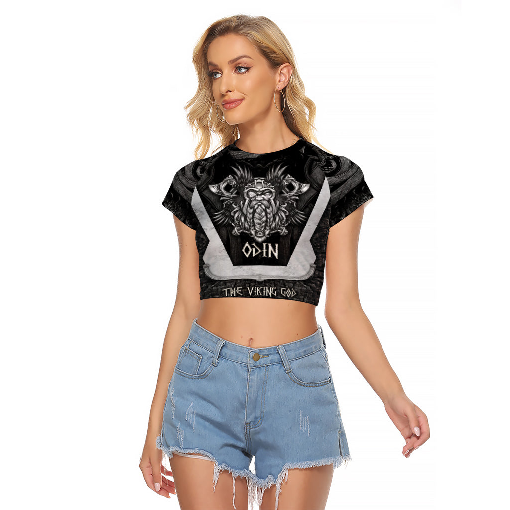 Odin The Viking God Raglan Cropped T Shirt - Wonder Print Shop