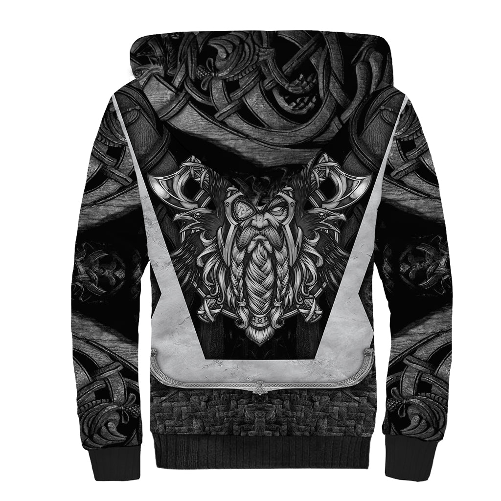 Odin The Viking God Sherpa Hoodie - Wonder Print Shop