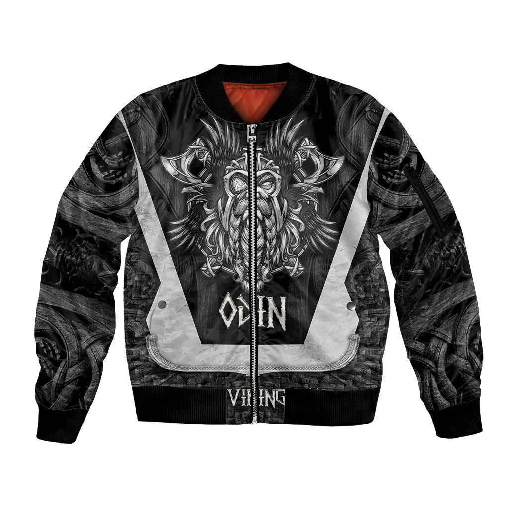 Odin The Viking God Sleeve Zip Bomber Jacket - Wonder Print Shop