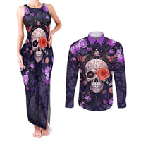 Warning This Tattooed Give Does Not Play Well With Stupid People Couples Matching Tank Maxi Dress and Long Sleeve Button Shirts - Wonder Print Shop