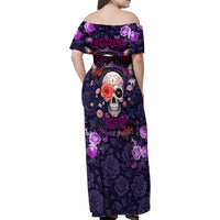 Warning This Tattooed Give Does Not Play Well With Stupid People Family Matching Off Shoulder Maxi Dress and Hawaiian Shirt - Wonder Print Shop