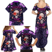 Warning This Tattooed Give Does Not Play Well With Stupid People Family Matching Summer Maxi Dress and Hawaiian Shirt - Wonder Print Shop