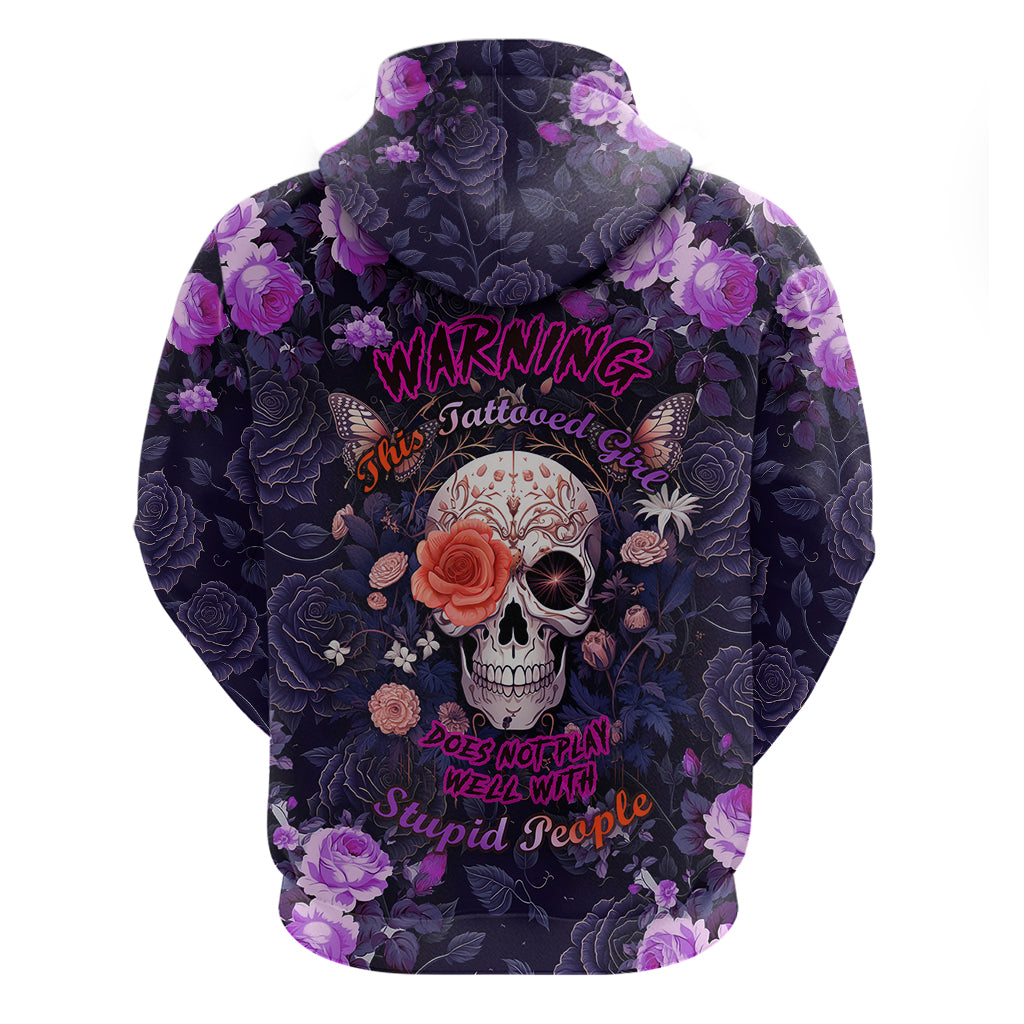 Warning This Tattooed Give Does Not Play Well With Stupid People Hoodie - Wonder Print Shop