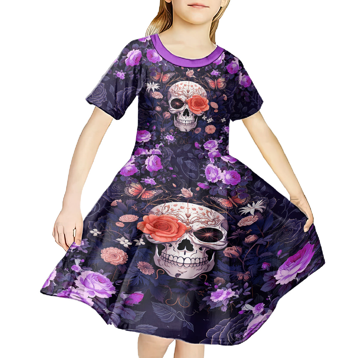 Warning This Tattooed Give Does Not Play Well With Stupid People Kid Short Sleeve Dress - Wonder Print Shop