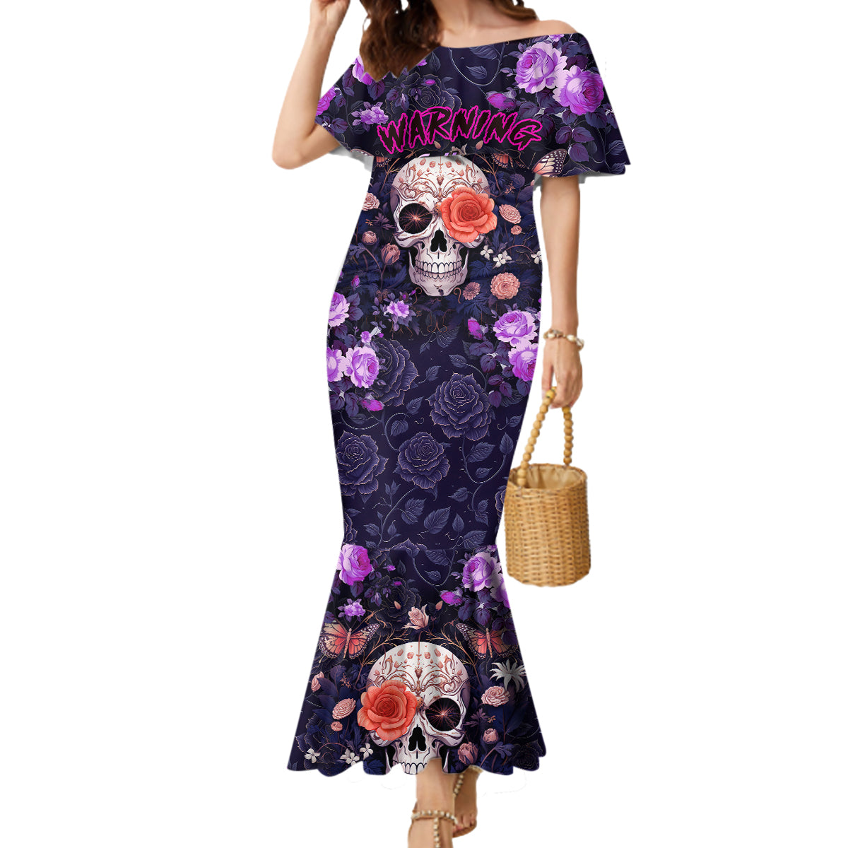 Warning This Tattooed Give Does Not Play Well With Stupid People Mermaid Dress - Wonder Print Shop