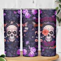Warning This Tattooed Give Does Not Play Well With Stupid People Skinny Tumbler - Wonder Print Shop
