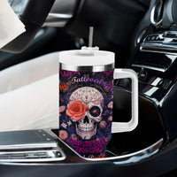 Warning This Tattooed Give Does Not Play Well With Stupid People Tumbler With Handle - Wonder Print Shop