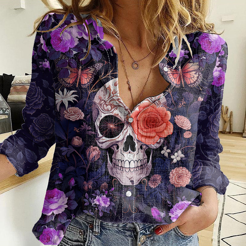 Warning This Tattooed Give Does Not Play Well With Stupid People Women Casual Shirt - Wonder Print Shop