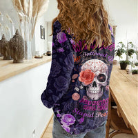 Warning This Tattooed Give Does Not Play Well With Stupid People Women Casual Shirt - Wonder Print Shop