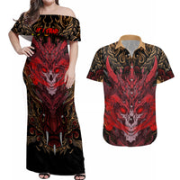 If I Stand Alone I Know I'm With Someone I Can Trust Couples Matching Off Shoulder Maxi Dress and Hawaiian Shirt - Wonder Print Shop