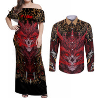 If I Stand Alone I Know I'm With Someone I Can Trust Couples Matching Off Shoulder Maxi Dress and Long Sleeve Button Shirts - Wonder Print Shop