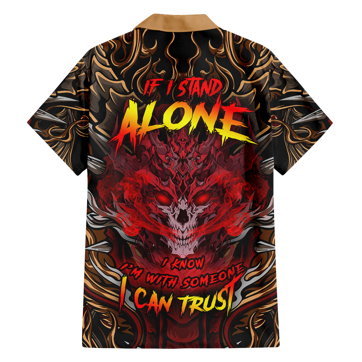 If I Stand Alone I Know I'm With Someone I Can Trust Family Matching Long Sleeve Bodycon Dress and Hawaiian Shirt - Wonder Print Shop