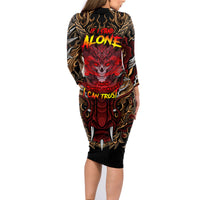 If I Stand Alone I Know I'm With Someone I Can Trust Family Matching Long Sleeve Bodycon Dress and Hawaiian Shirt - Wonder Print Shop