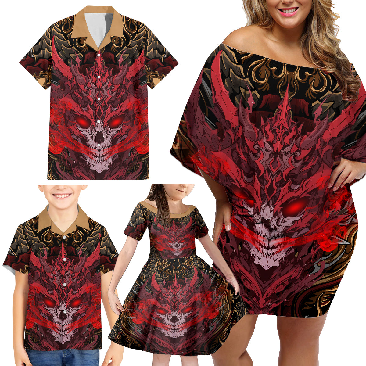 If I Stand Alone I Know I'm With Someone I Can Trust Family Matching Off Shoulder Short Dress and Hawaiian Shirt - Wonder Print Shop