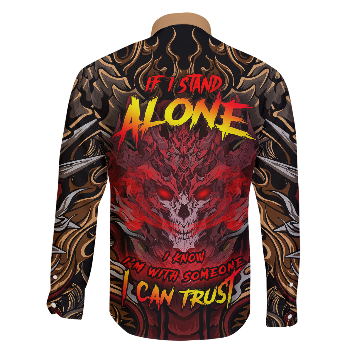 If I Stand Alone I Know I'm With Someone I Can Trust Family Matching Off Shoulder Short Dress and Hawaiian Shirt - Wonder Print Shop