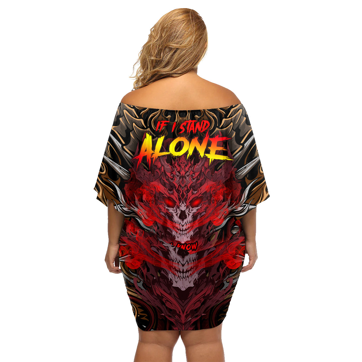 If I Stand Alone I Know I'm With Someone I Can Trust Family Matching Off Shoulder Short Dress and Hawaiian Shirt - Wonder Print Shop