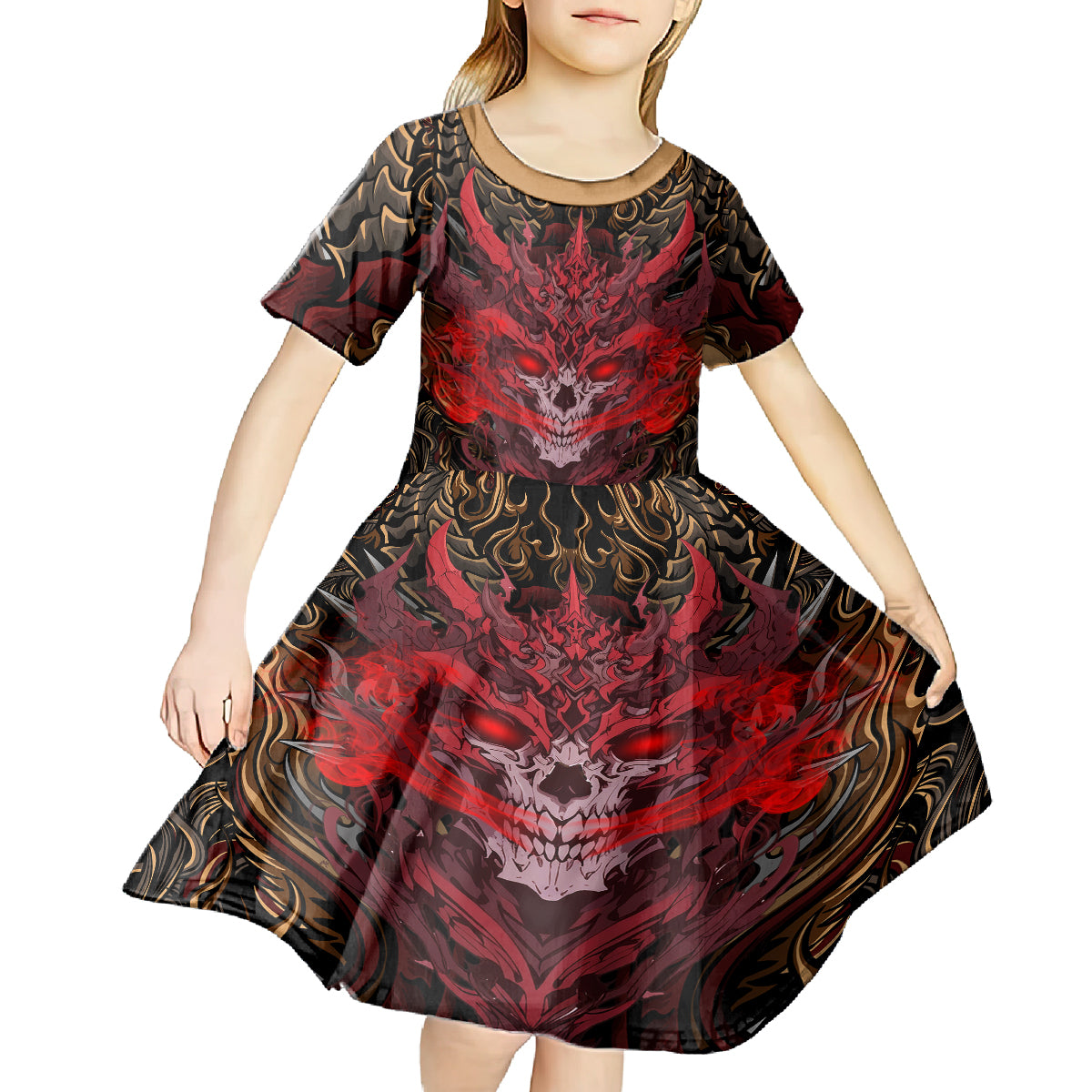 If I Stand Alone I Know I'm With Someone I Can Trust Kid Short Sleeve Dress - Wonder Print Shop