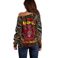 If I Stand Alone I Know I'm With Someone I Can Trust Off Shoulder Sweater - Wonder Print Shop