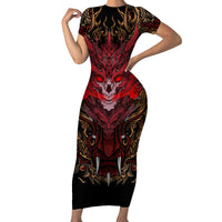 If I Stand Alone I Know I'm With Someone I Can Trust Short Sleeve Bodycon Dress - Wonder Print Shop