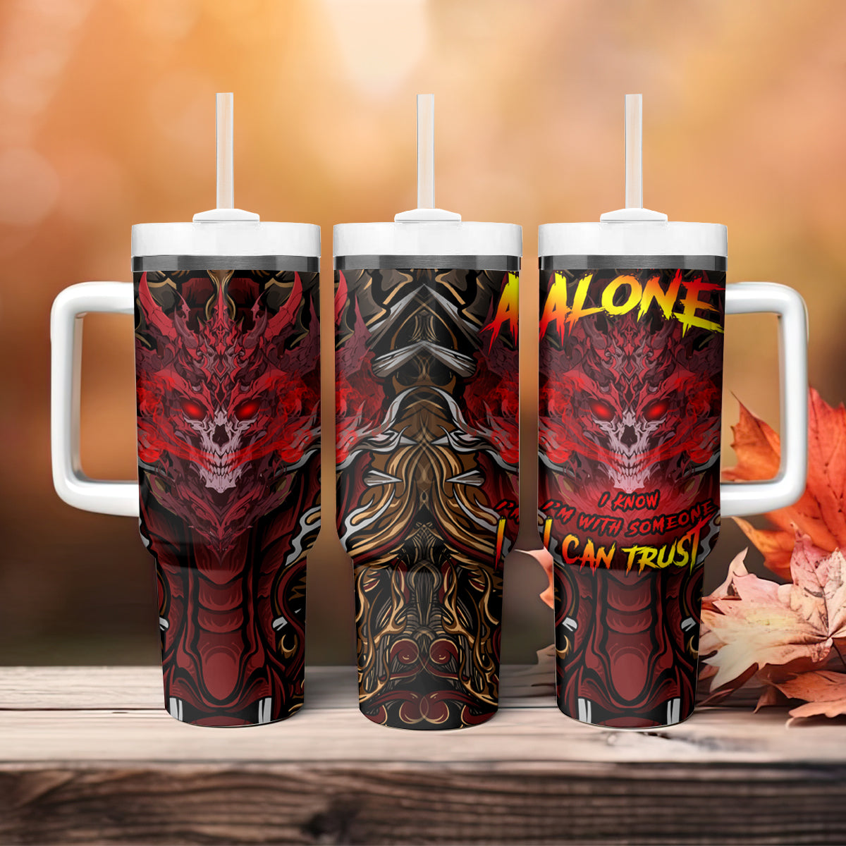 If I Stand Alone I Know I'm With Someone I Can Trust Tumbler With Handle - Wonder Print Shop