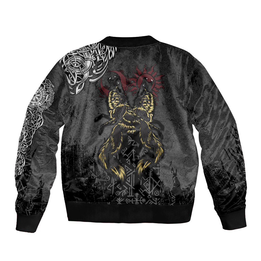 Viking Skoll and Hati Bomber Jacket Chasing Eternity - Wonder Print Shop