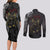 Viking Skoll and Hati Couples Matching Long Sleeve Bodycon Dress and Long Sleeve Button Shirts Chasing Eternity - Wonder Print Shop