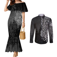 viking-skoll-and-hati-couples-matching-mermaid-dress-and-long-sleeve-button-shirts-chasing-eternity