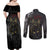 Viking Skoll and Hati Couples Matching Off Shoulder Maxi Dress and Long Sleeve Button Shirts Chasing Eternity - Wonder Print Shop
