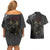 Viking Skoll and Hati Couples Matching Off Shoulder Short Dress and Hawaiian Shirt Chasing Eternity - Wonder Print Shop